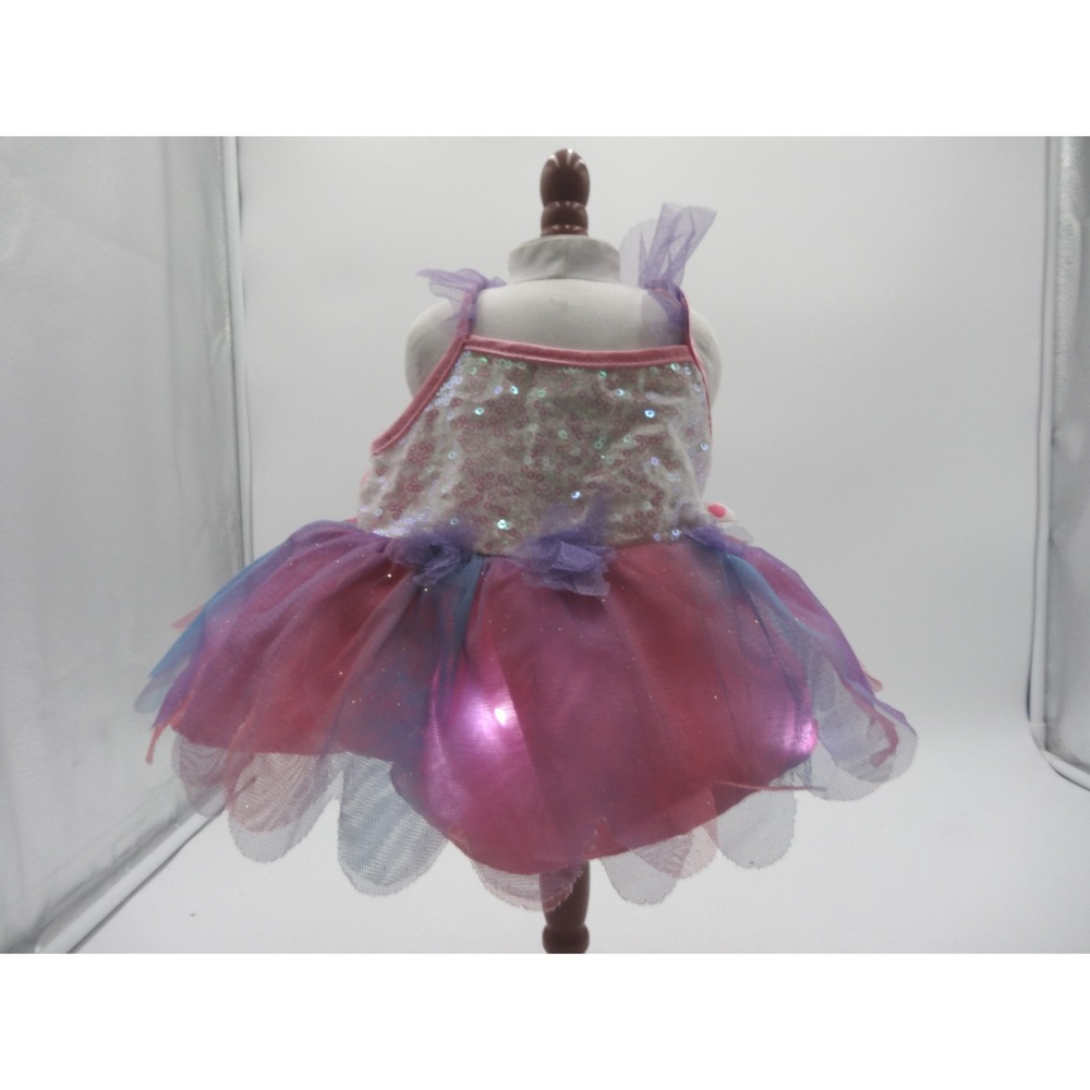 Build-A-Bear Light Up Sequin Tutu Dress Pink Purple Blue